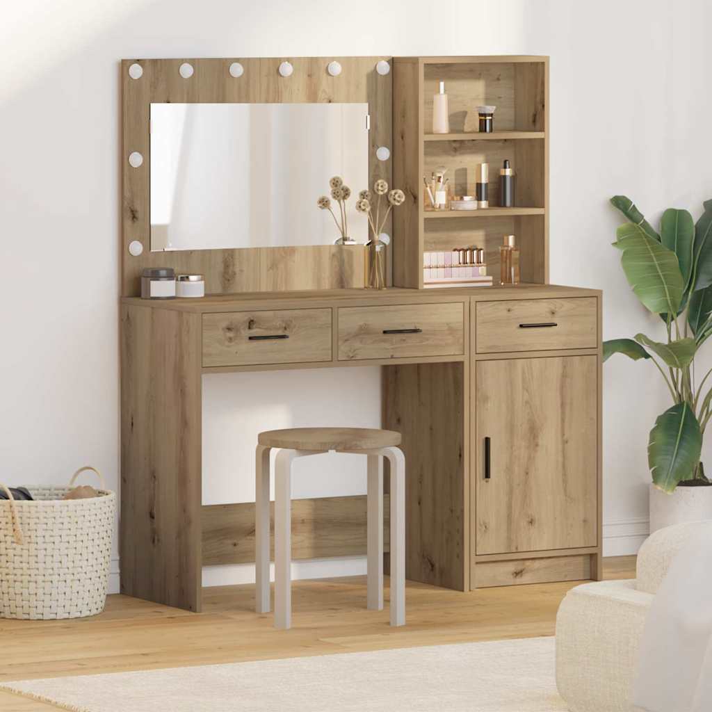 Schminktisch 2 stk. Braun 78,5 x 41 x 135 cm Holzwerkstoff