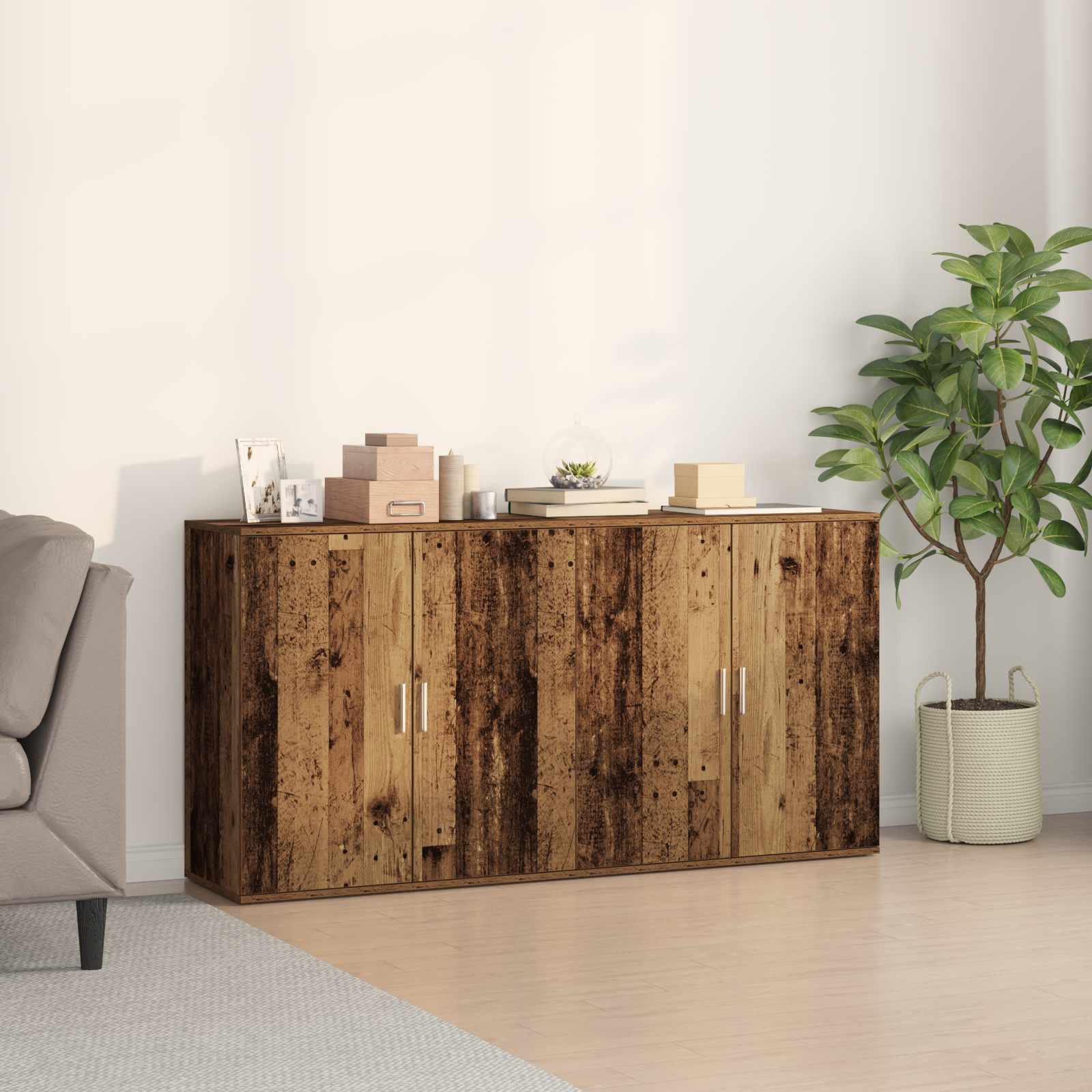 Sideboard 2 stk. Altholz 79 x 38 x 80 cm Holzwerkstoff