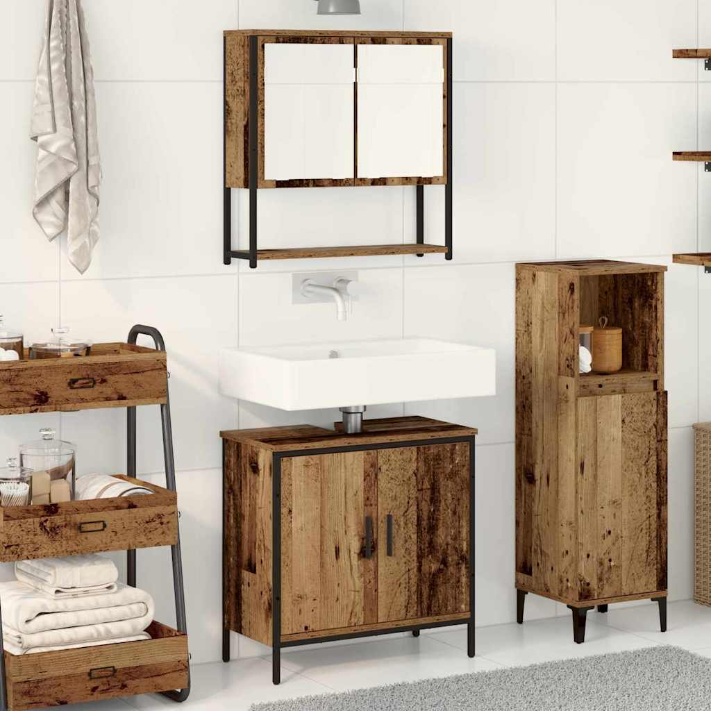 Badezimmermöbel-Set 2 stk. Braun 60 x 30 x 60 cm Holzwerkstoff