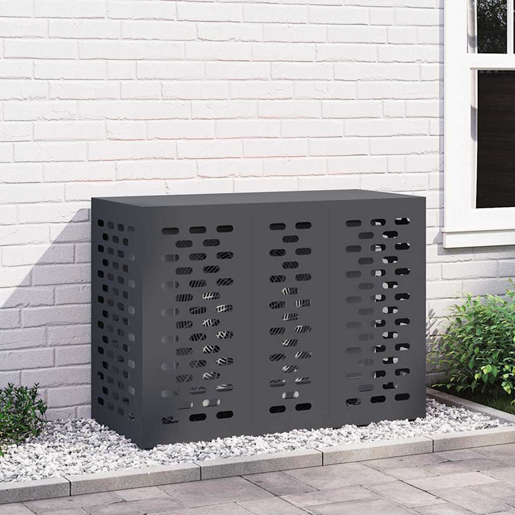 Klimaanlagenabdeckung Anthrazit 110 x 50 x 80 cm Stahl