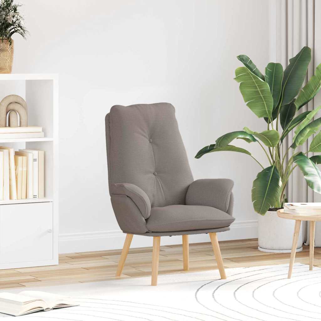 Sessel Taupe Polyester und Sperrholz