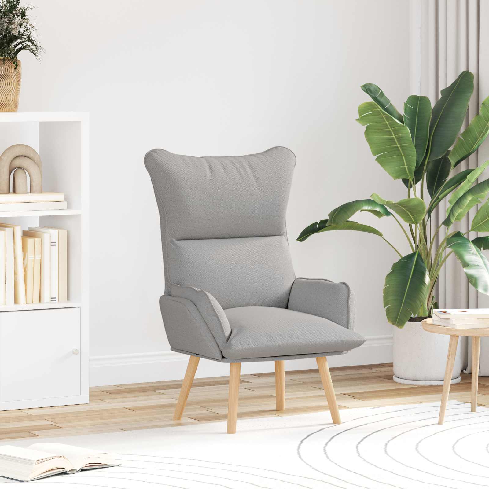 Sessel Wolkengrau Fabric and Plywood