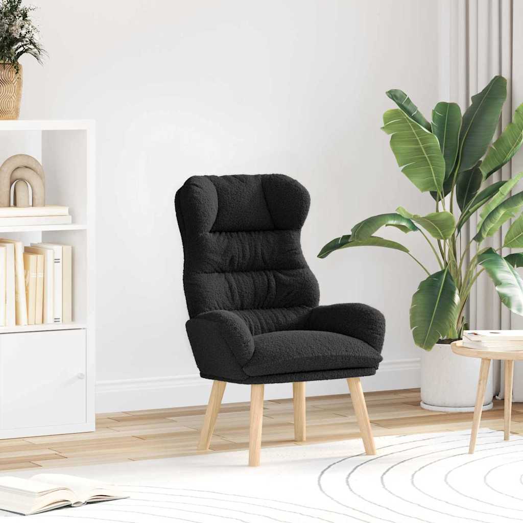 Sessel Schwarz 69 x 74 x 93 cm Sherpa-Stoff