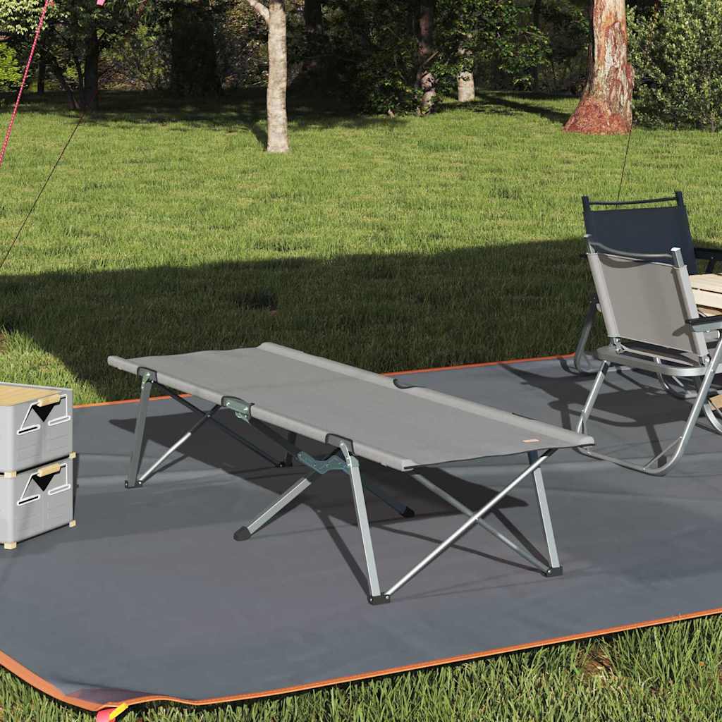 Klapp Schlafbett fürs Camping Grau 194 x 62,5 x 42,5 cm