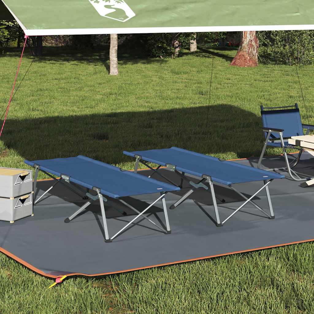 Klapp Schlafbett fürs Camping 2 stk. Blau 194 x 62,5 x 42,5 cm