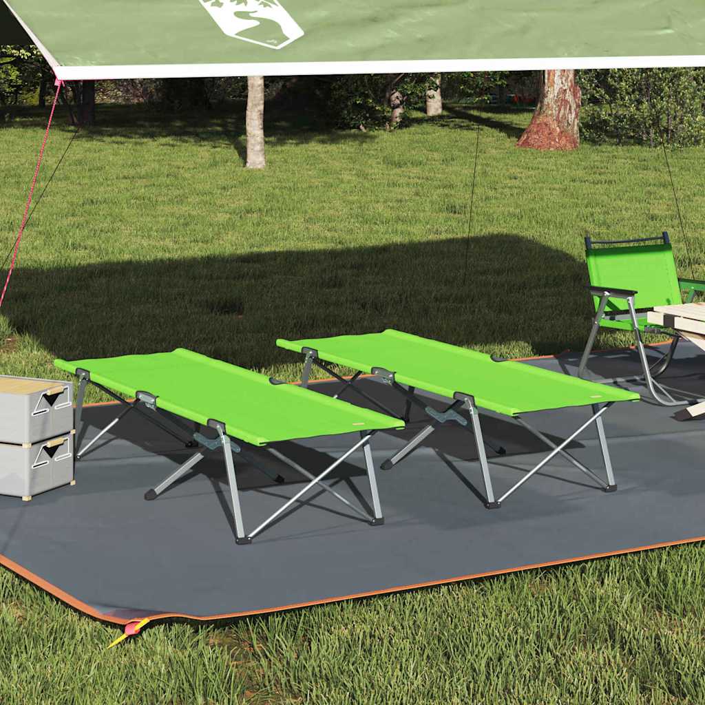 Klapp Schlafbett fürs Camping 2 stk. Grün 194 x 62,5 x 42,5 cm