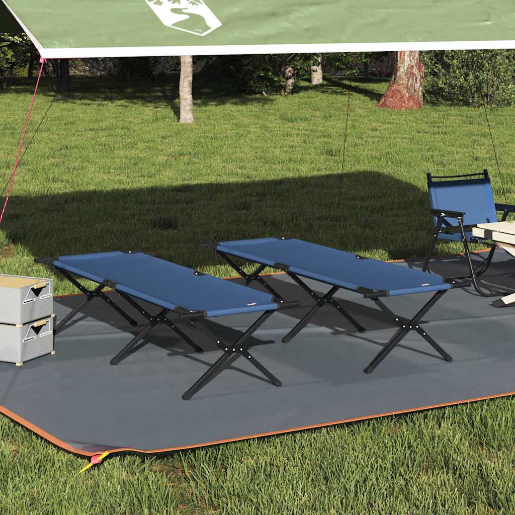 Klapp Schlafbett fürs Camping 2 stk. Blau 193 x 69 x 45 cm