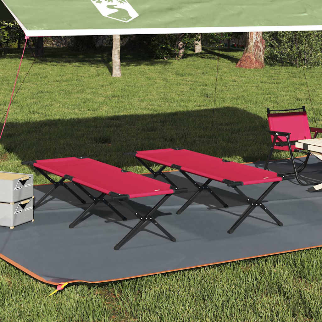 Klapp Schlafbett fürs Camping 2 stk. Rot 193 x 69 x 45 cm