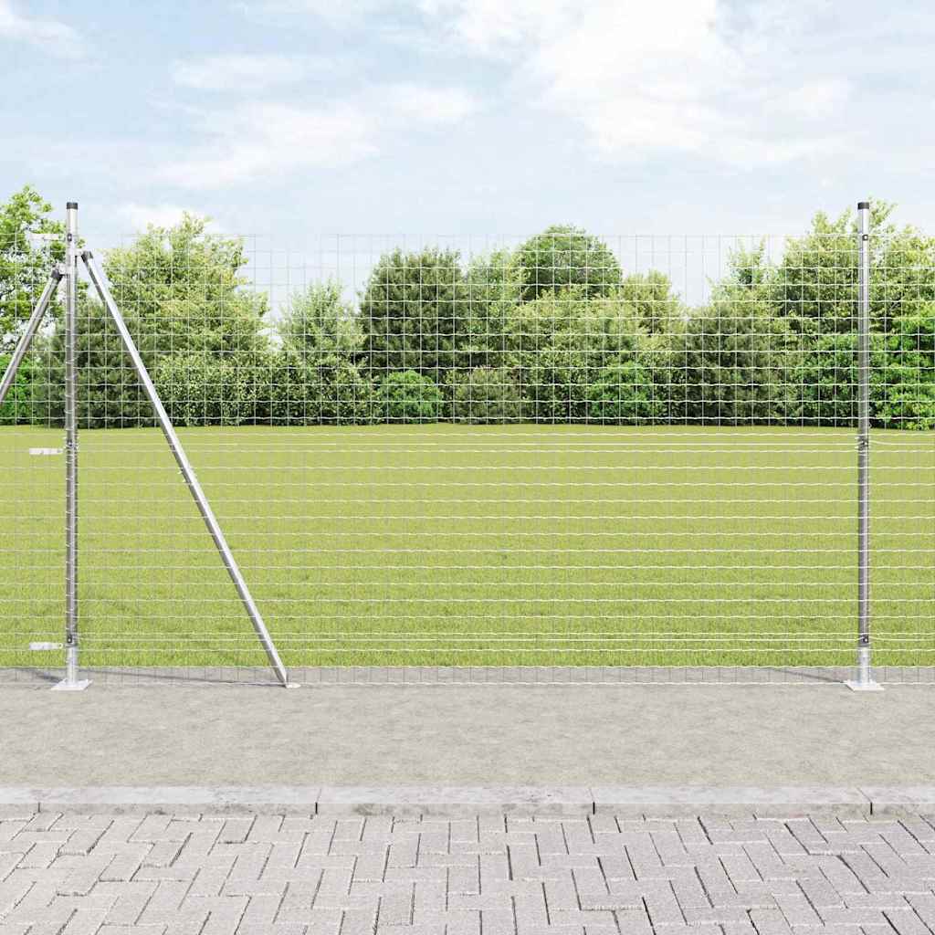 Zaunpfosten zum Einbetonieren 7 Stk. Silber
