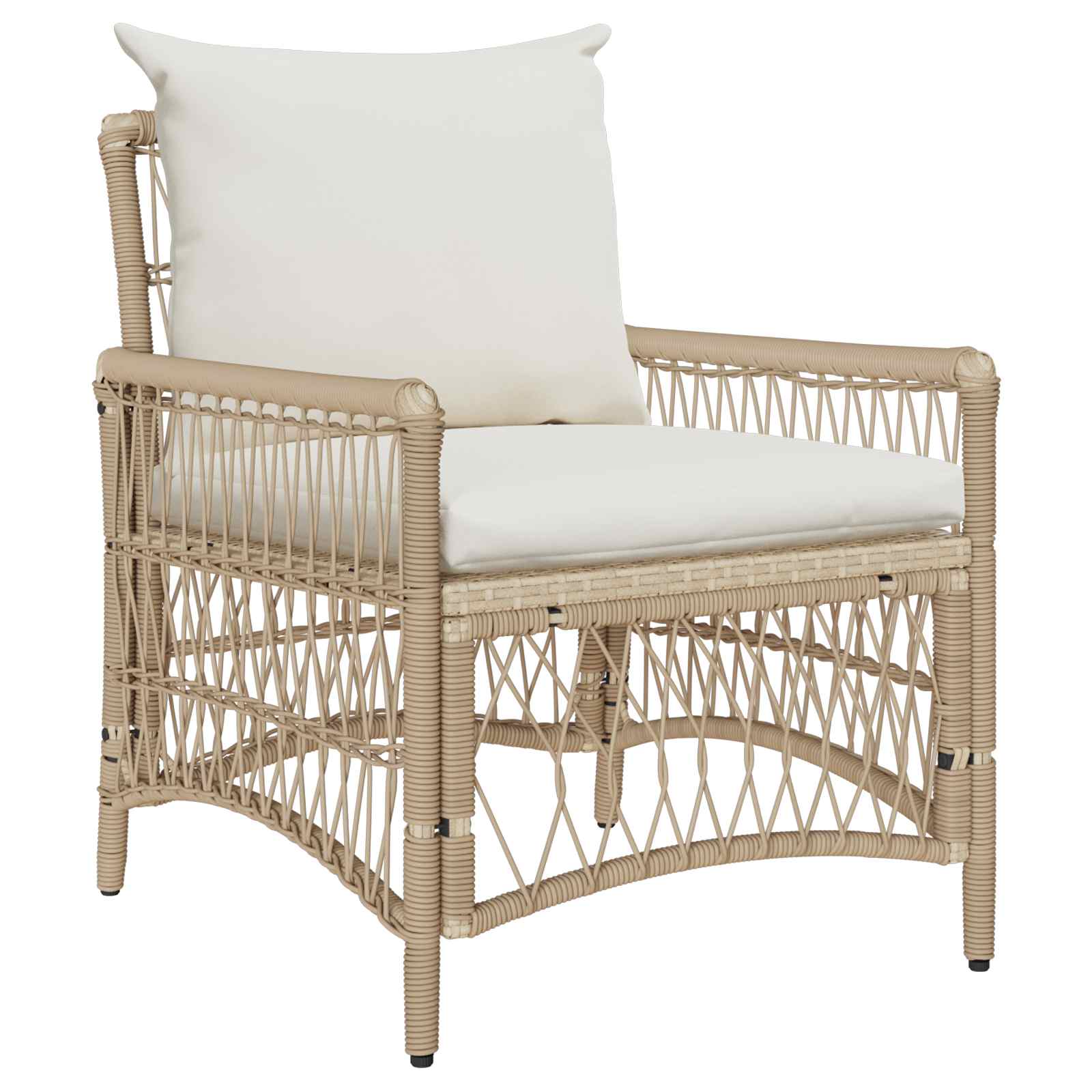 Gartenstuhl Beige Poly-Rattan