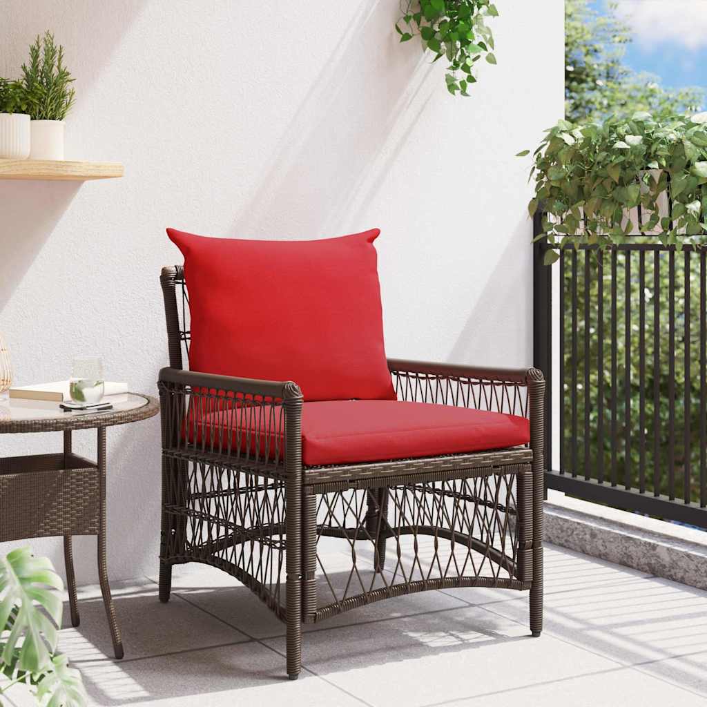 Gartenstuhl Braun Poly-Rattan