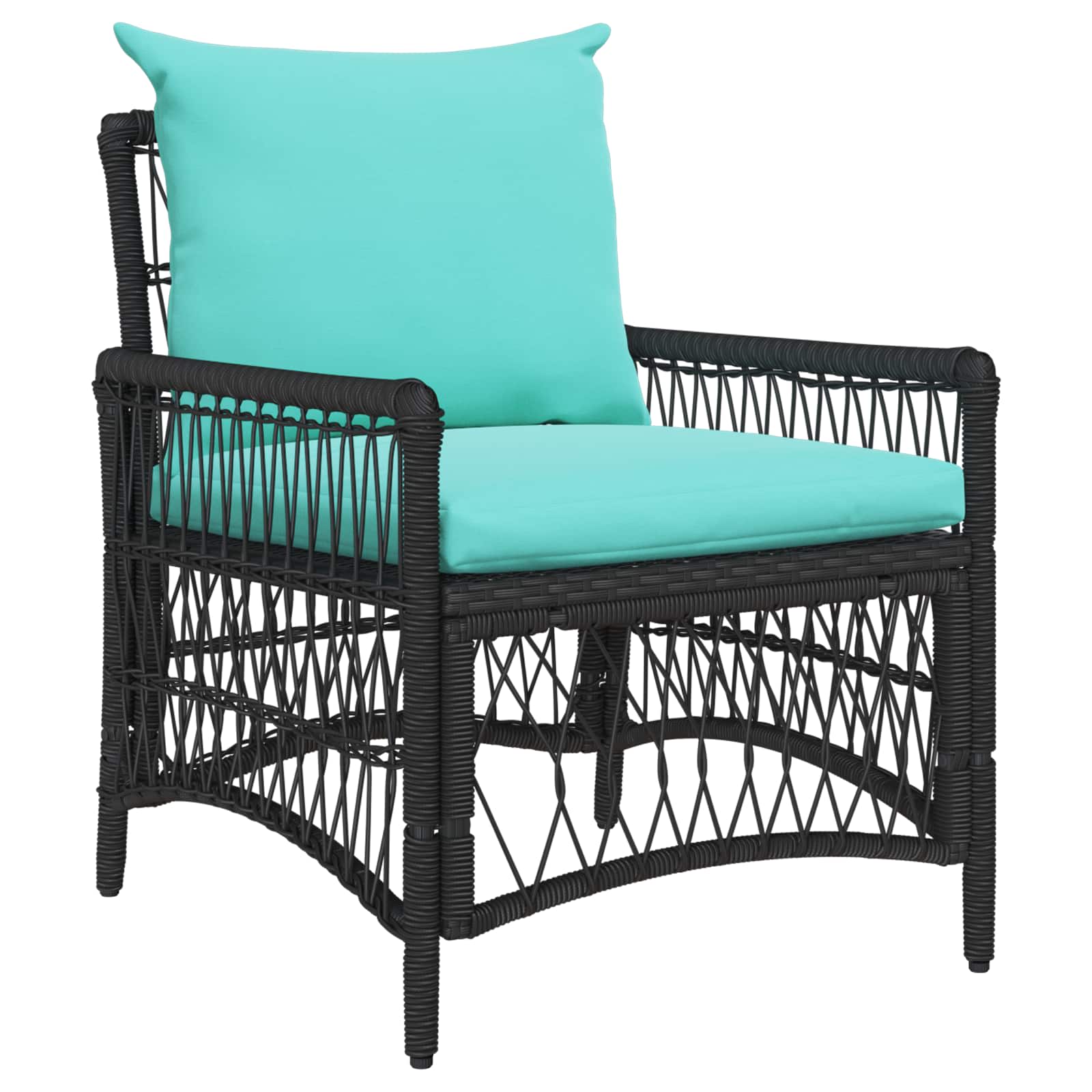 Gartenstuhl Schwarz Poly-Rattan