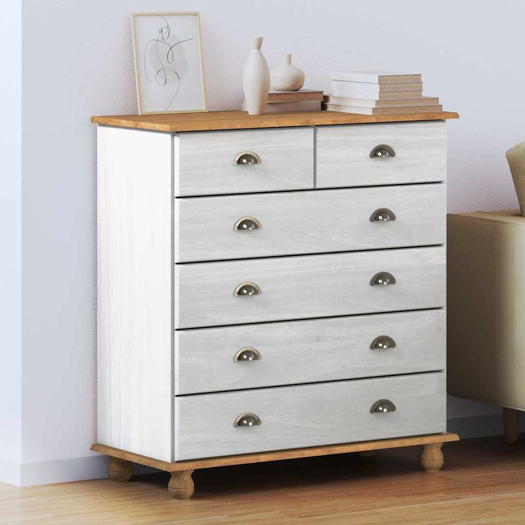 Schubladenkommode mit Schubladen ASKIM Weiß 91 x 40 x 95,5 cm