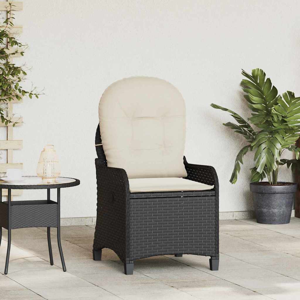 Liegestuhl Schwarz Poly-Rattan