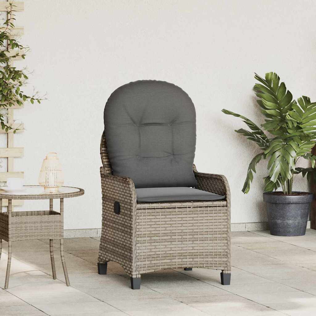 Liegestuhl Grau Poly-Rattan