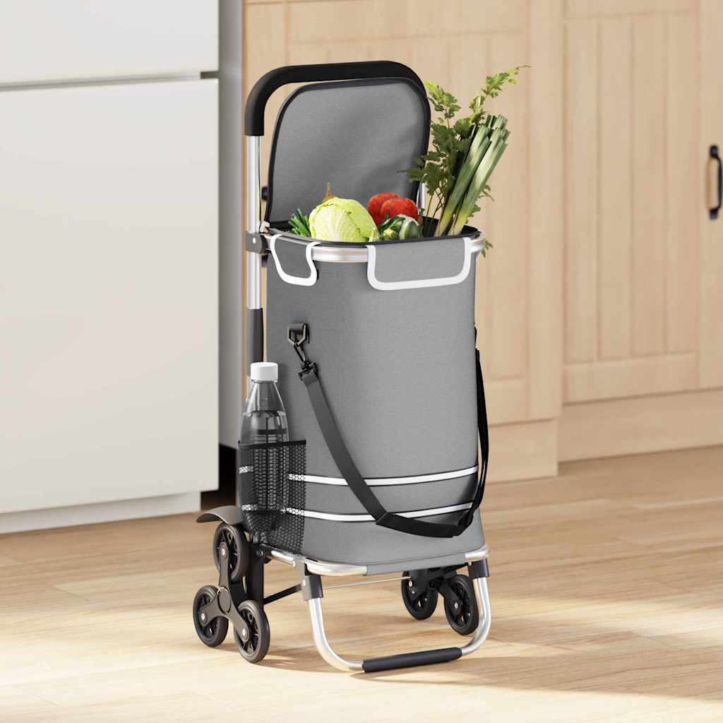 Einkaufswagen 1 Grau 47 x 39 x 100,5 cm Oxford-Stoff