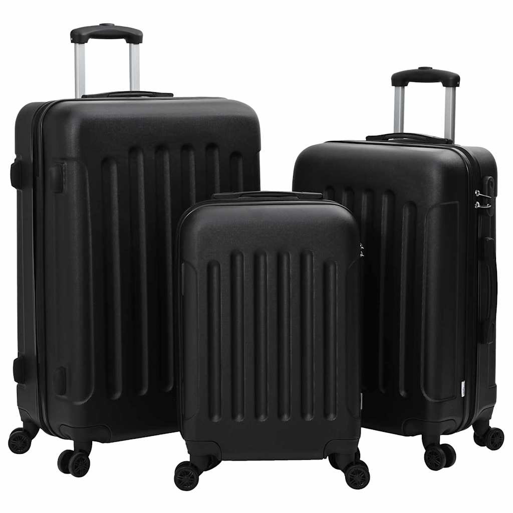 Koffer 3 Stk. Schwarz 50 x 31 x 78 cm ABS Kunststoff