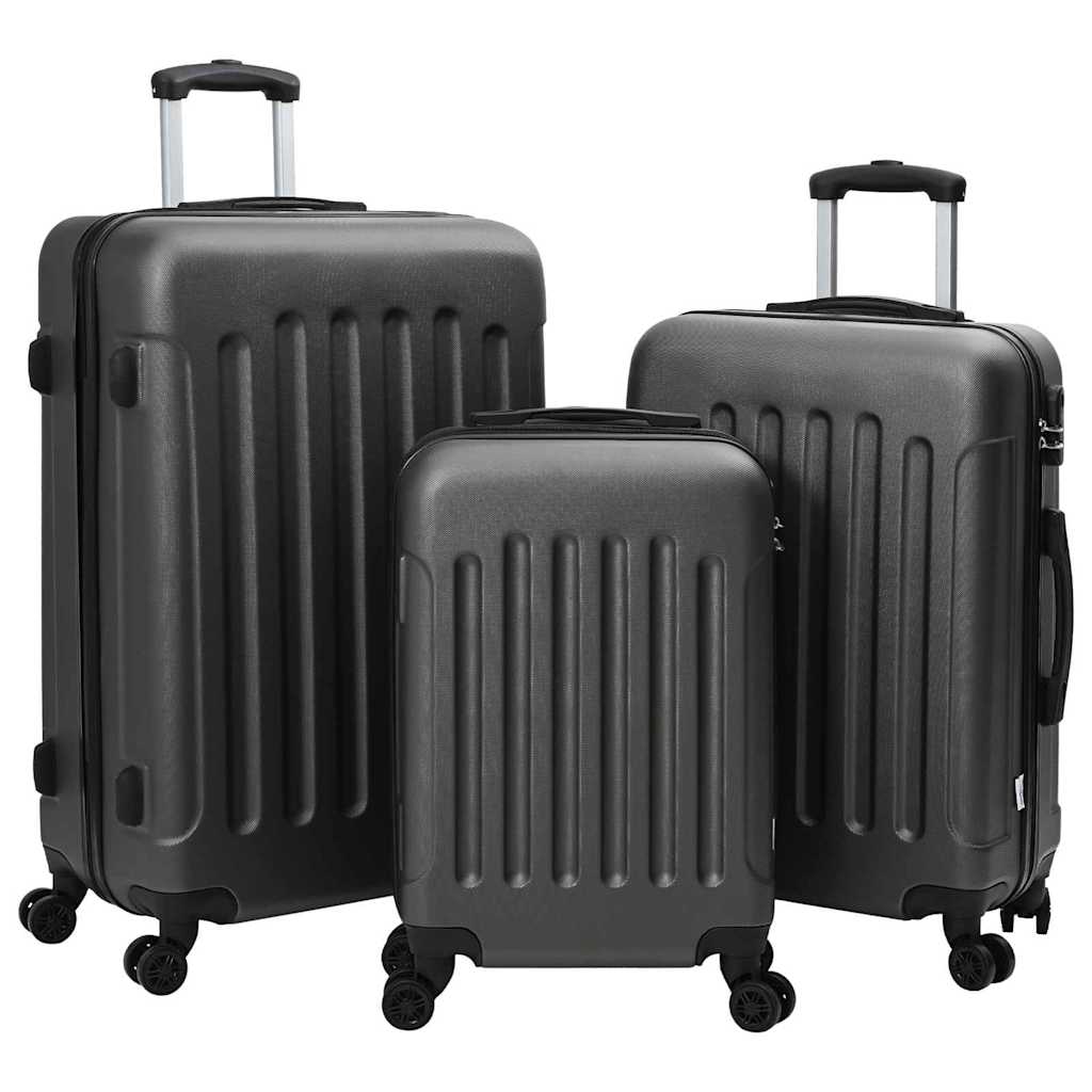 Koffer 3 Stk. Dunkelgrau 50 x 31 x 78 cm ABS Kunststoff