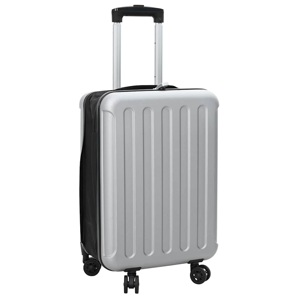 Koffer mit Schloss Silber 34 x 23 x 55,5 cm ABS Kunststoff