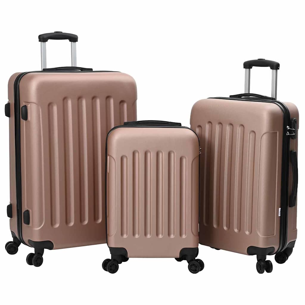 Koffer 3 Stk. Roségold 50 x 31 x 78 cm ABS Kunststoff