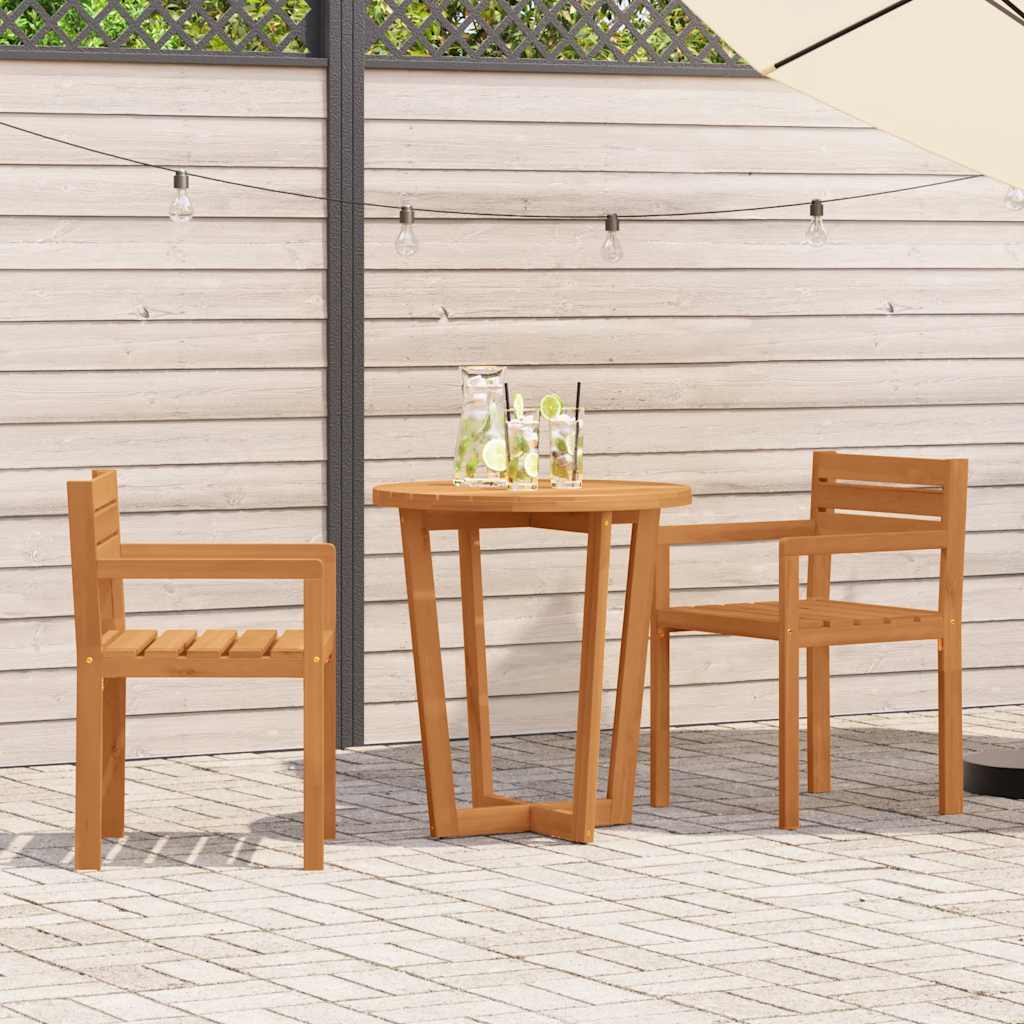 3-teiliges Garten-Ess-Set aus Massivholz Akazie