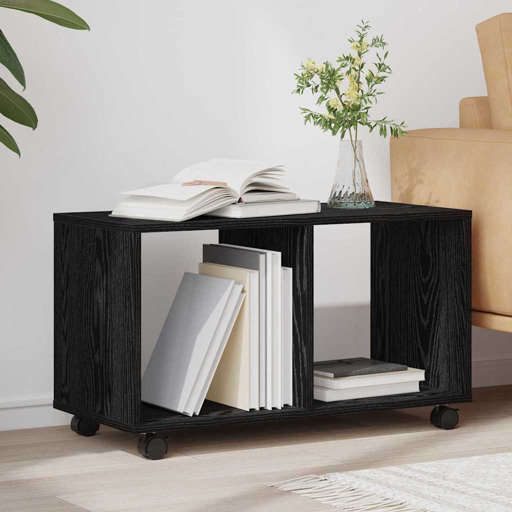 Beistelltisch Schwarz Eichen-Optik 72 x 33 x 42,5 cm