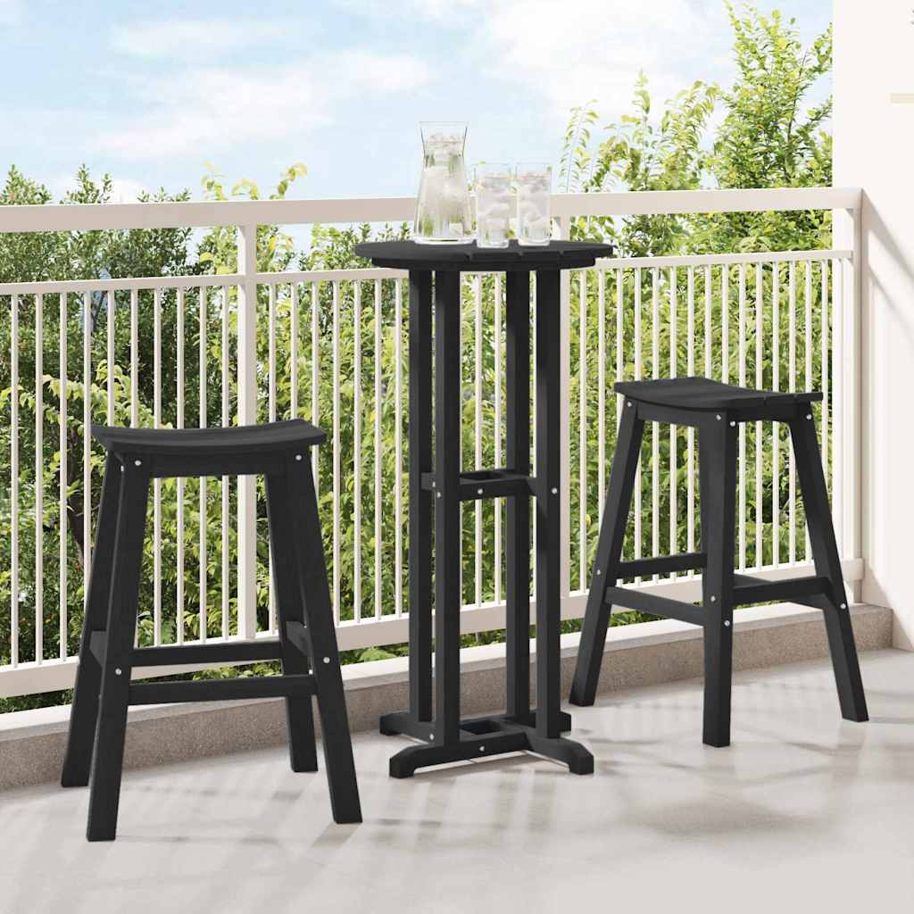 Barhocker 2 stk. Schwarz 52 x 43 x 73,5 cm HDPE