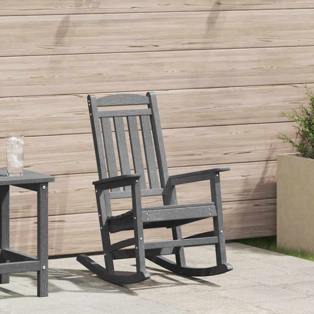 Garten-Schaukelstuhl Hellgrau HDPE