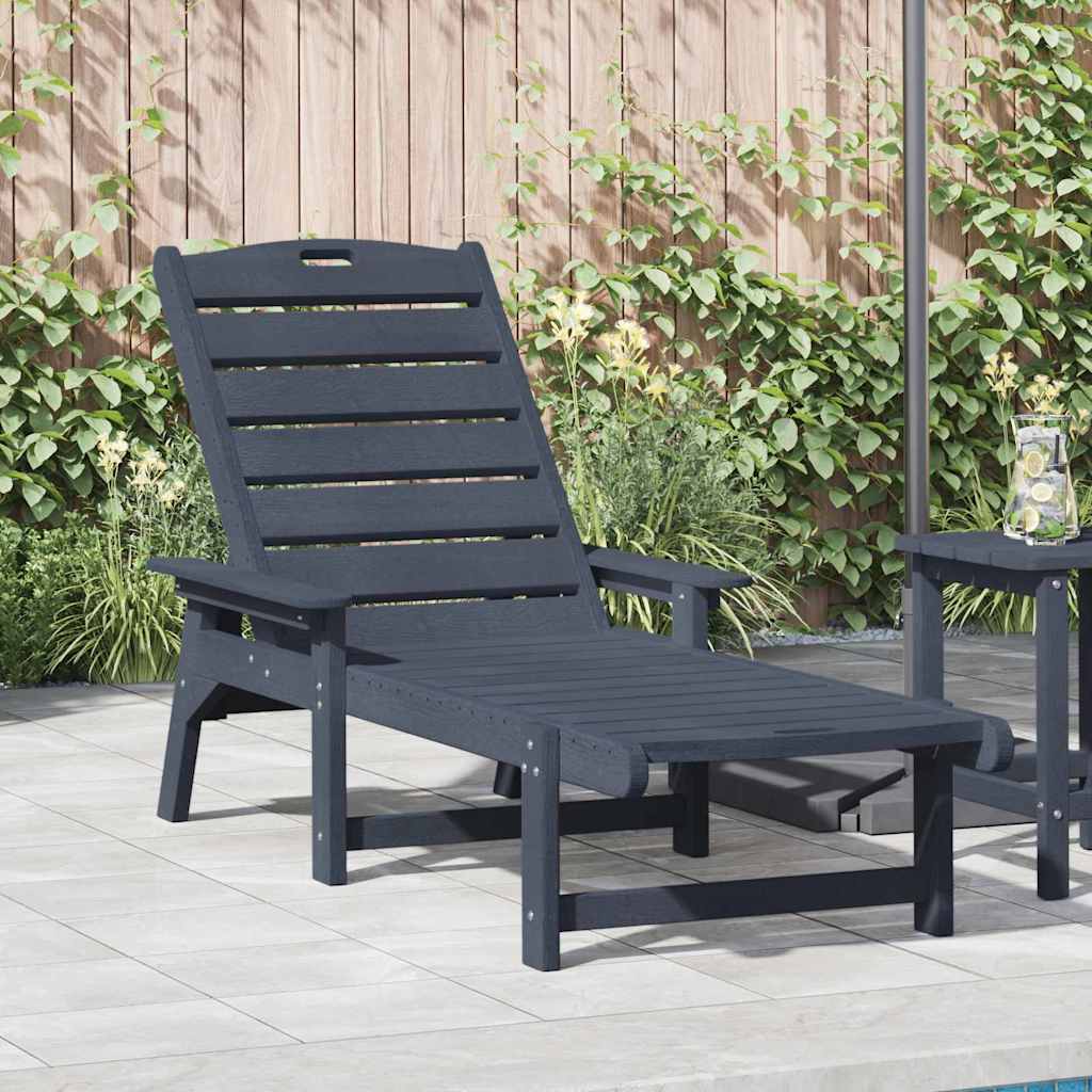 Sonnenliege Marineblau HDPE