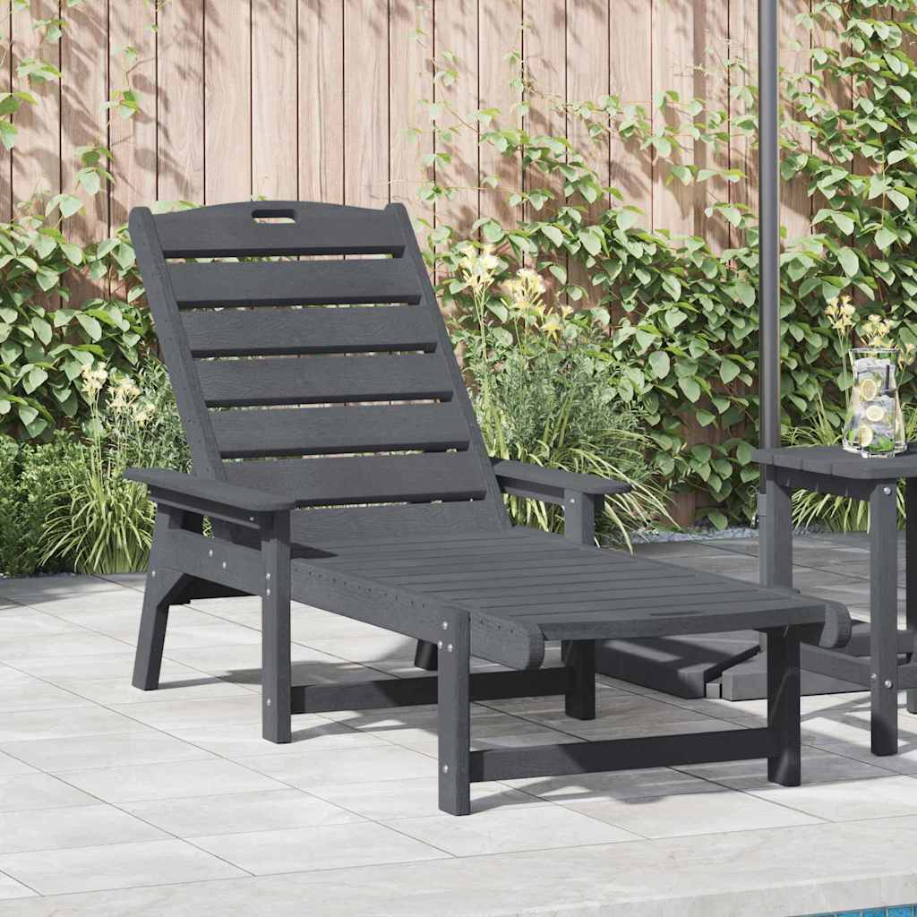 Sonnenliege Hellgrau HDPE