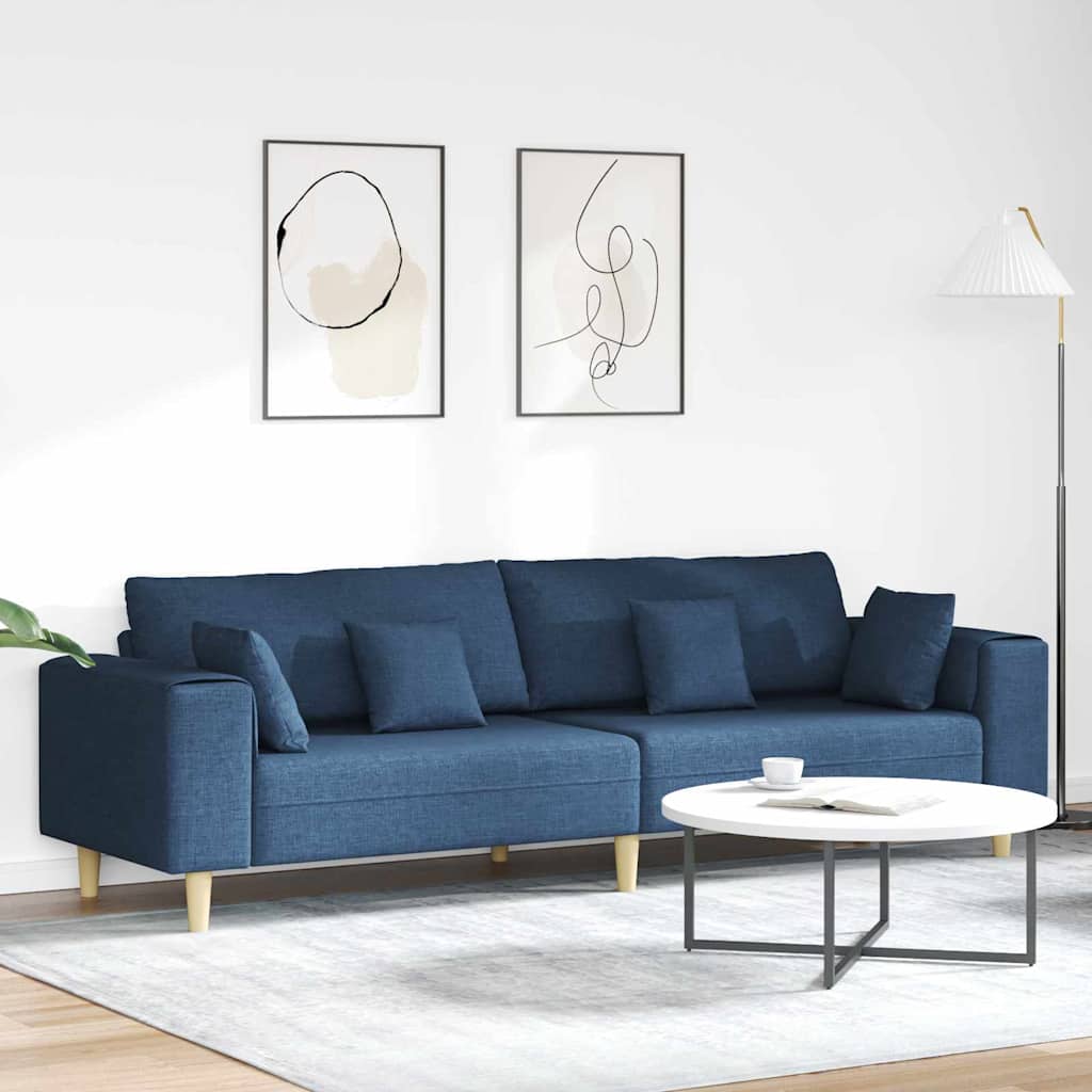 Sofa Blau 250 x 77 x 76 cm Stoff