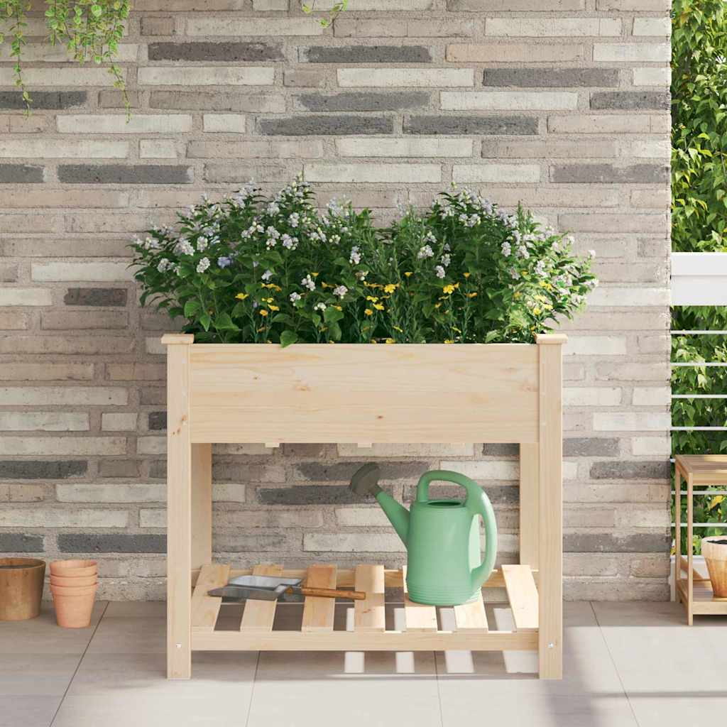 Garten-Pflanzgefäß Beige 90 x 90 x 76,5 cm