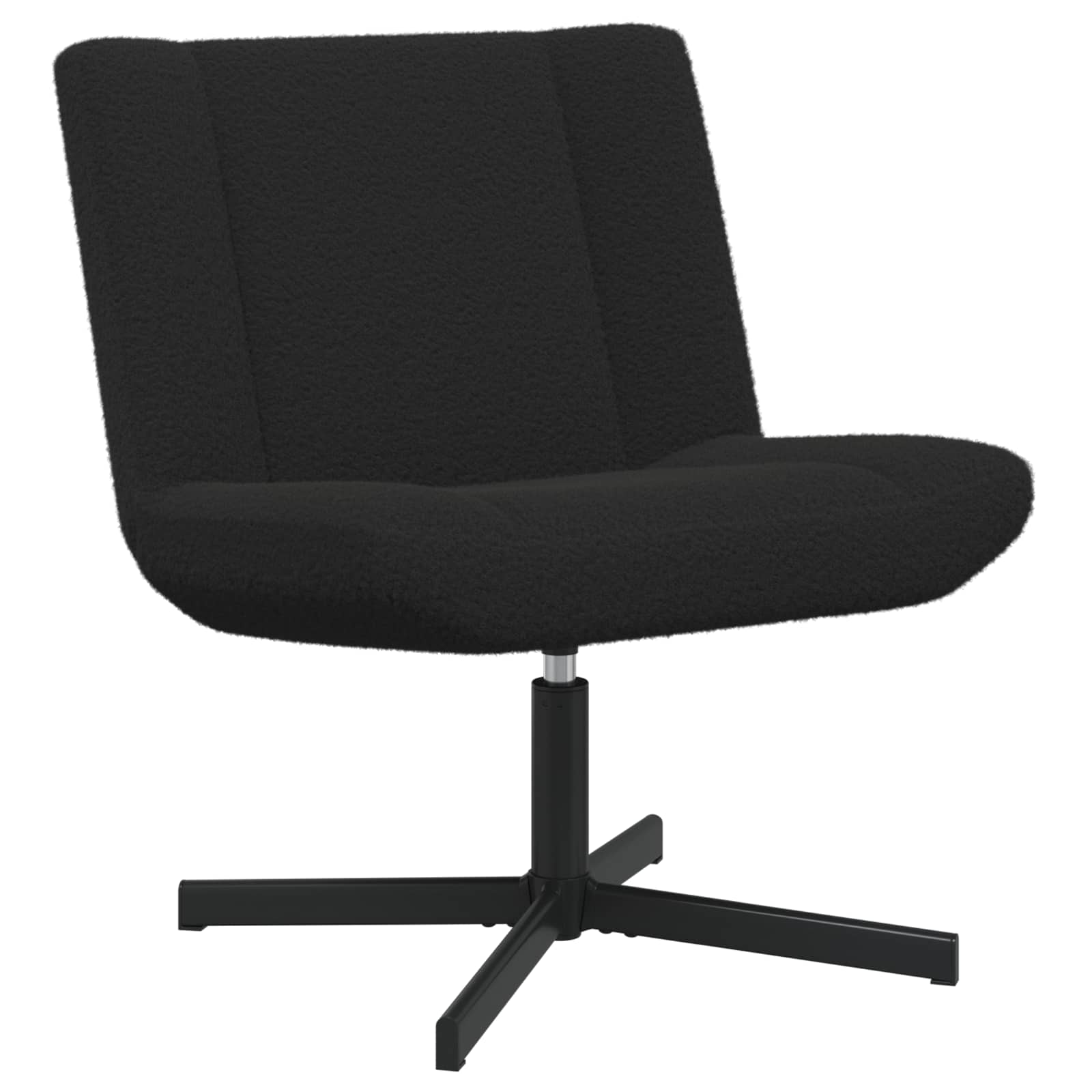 Drehstuhl Schwarz 63 x 75 x 76 cm Schafsleder