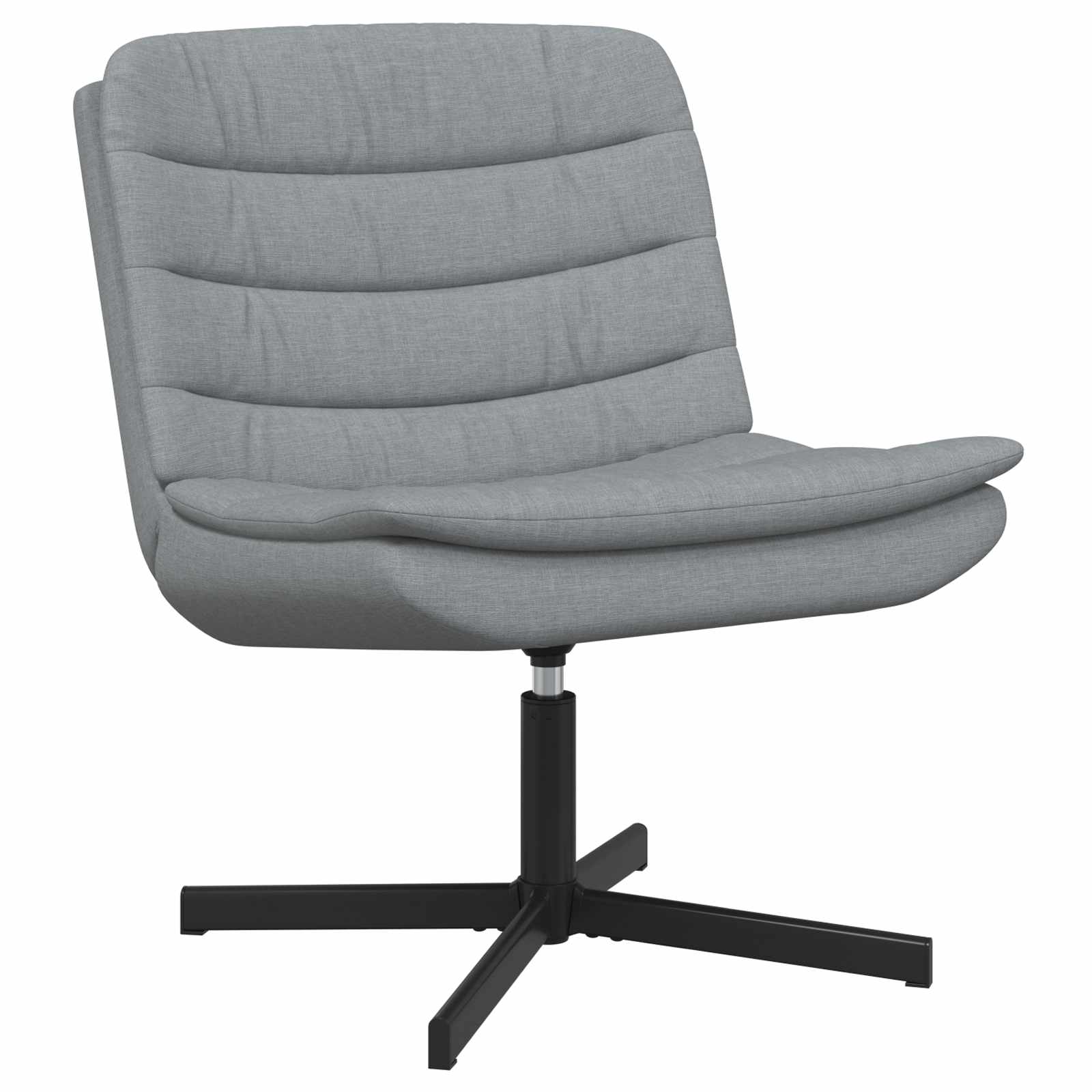 Drehstuhl Hellgrau 63 x 75 x 76 cm Stoff