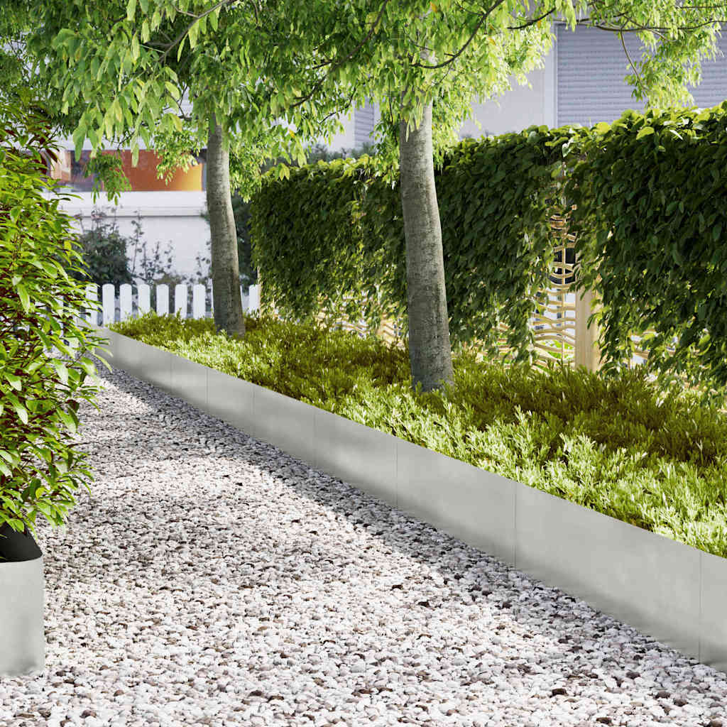 Raseneinfassung 30 stk. 100 x 0,05 x 30 cm Edelstahl Silber