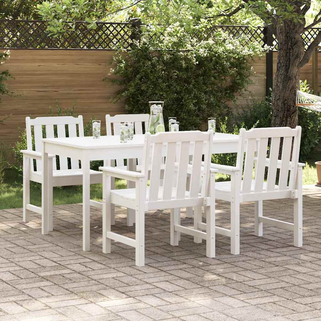 Gartenstuhl 4 stk. Weiß Polyethylen