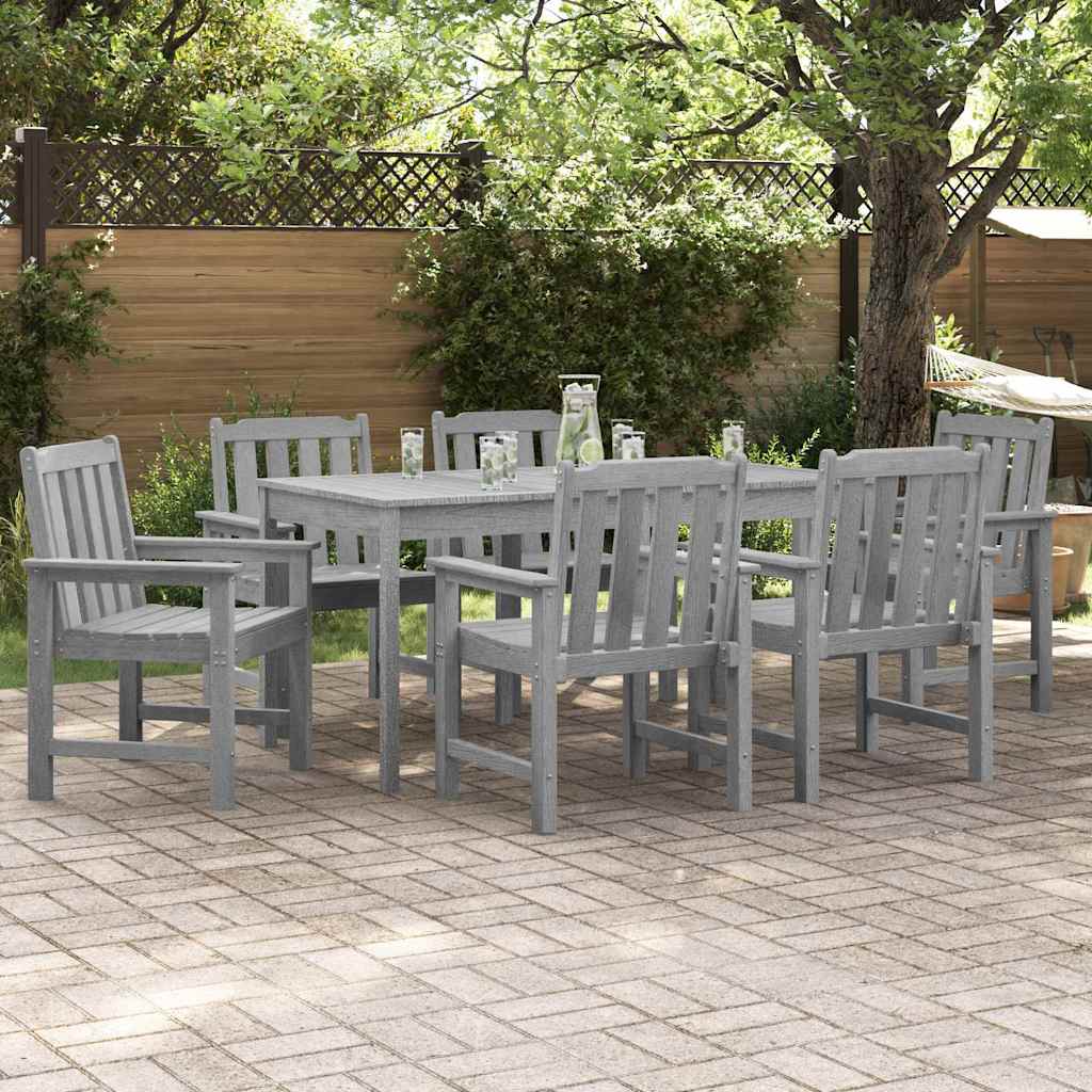 Gartenstuhl 6 stk. Hellgrau Polyethylen