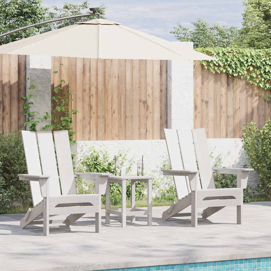 Gartenstuhl 2 stk. Weiß Polyethylen