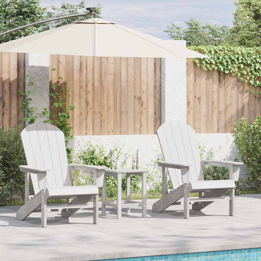 Gartenstuhl 2 stk. Weiß Polyethylen