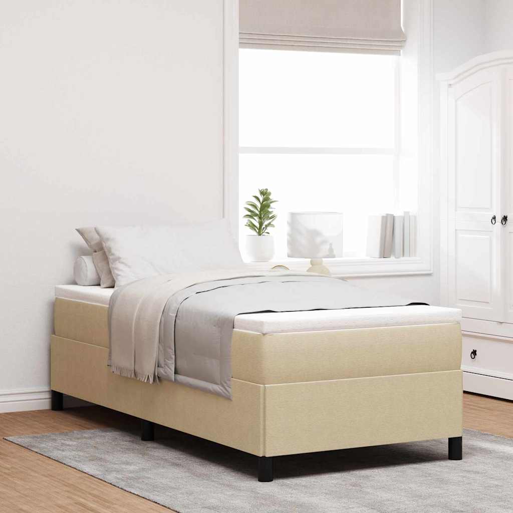 Boxspringbett Grau-Grün 100 x 200 cm Cordstoff