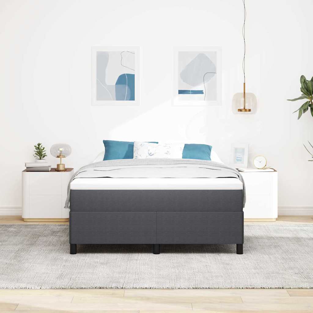 Boxspringbett Dunkelgrau 160 x 200 cm Cordstoff