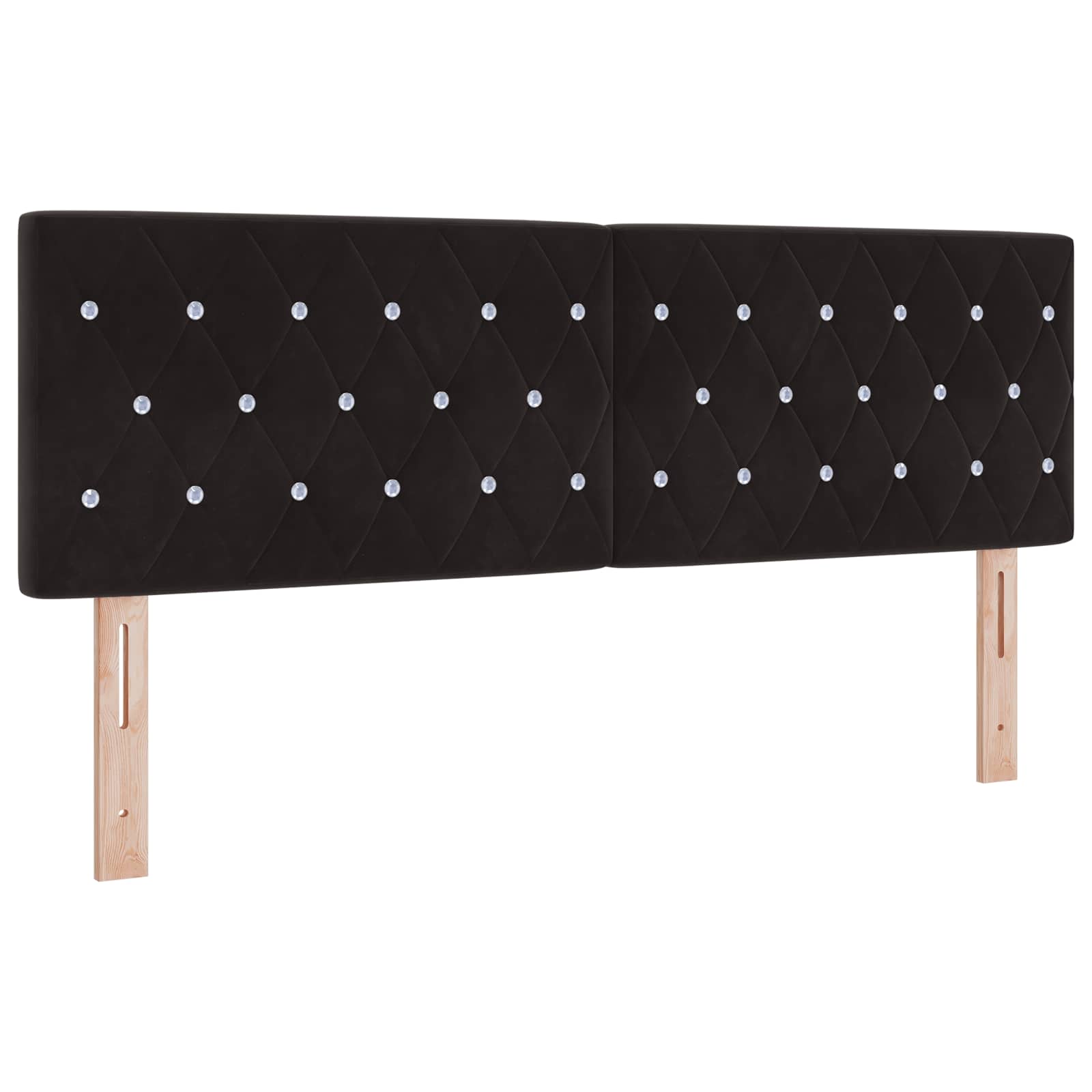 Kopfteil Schwarz 144 cm Samt