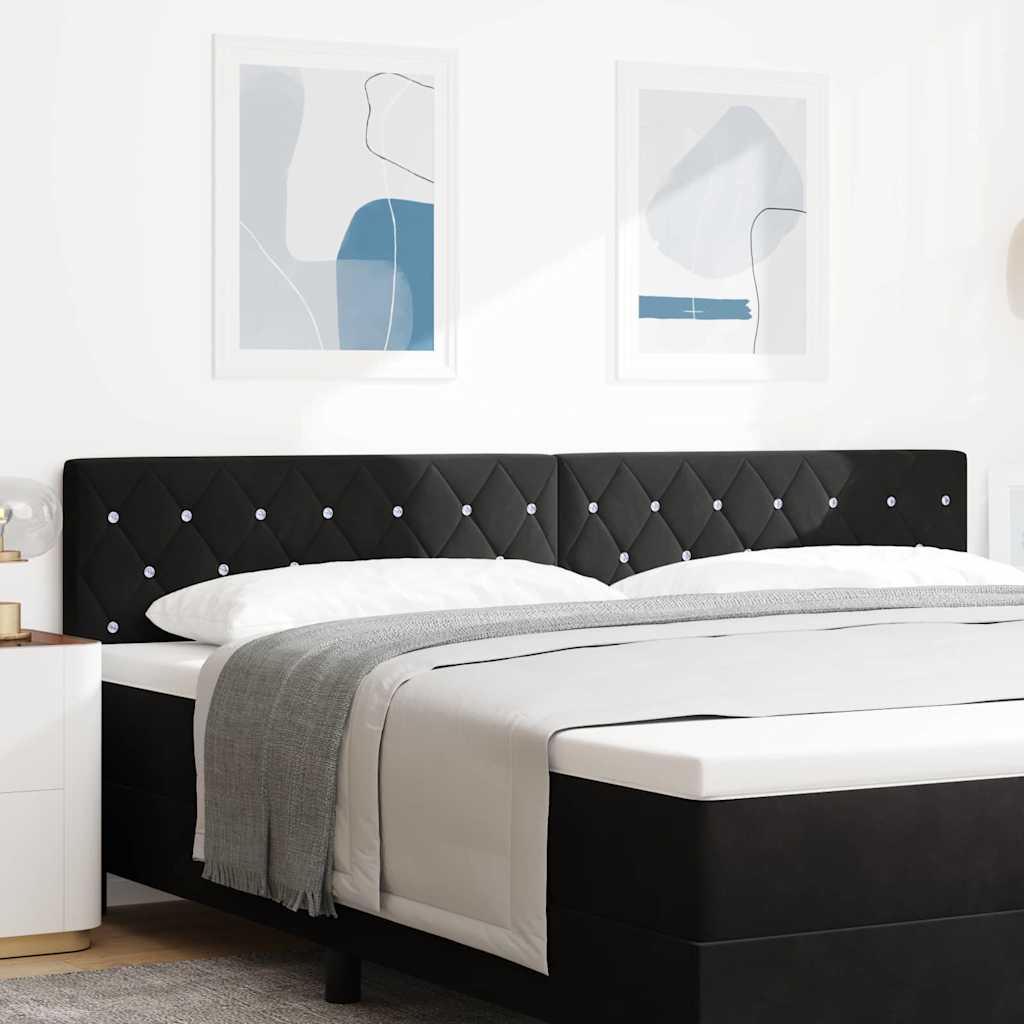 Kopfteil Schwarz 200 cm Samt
