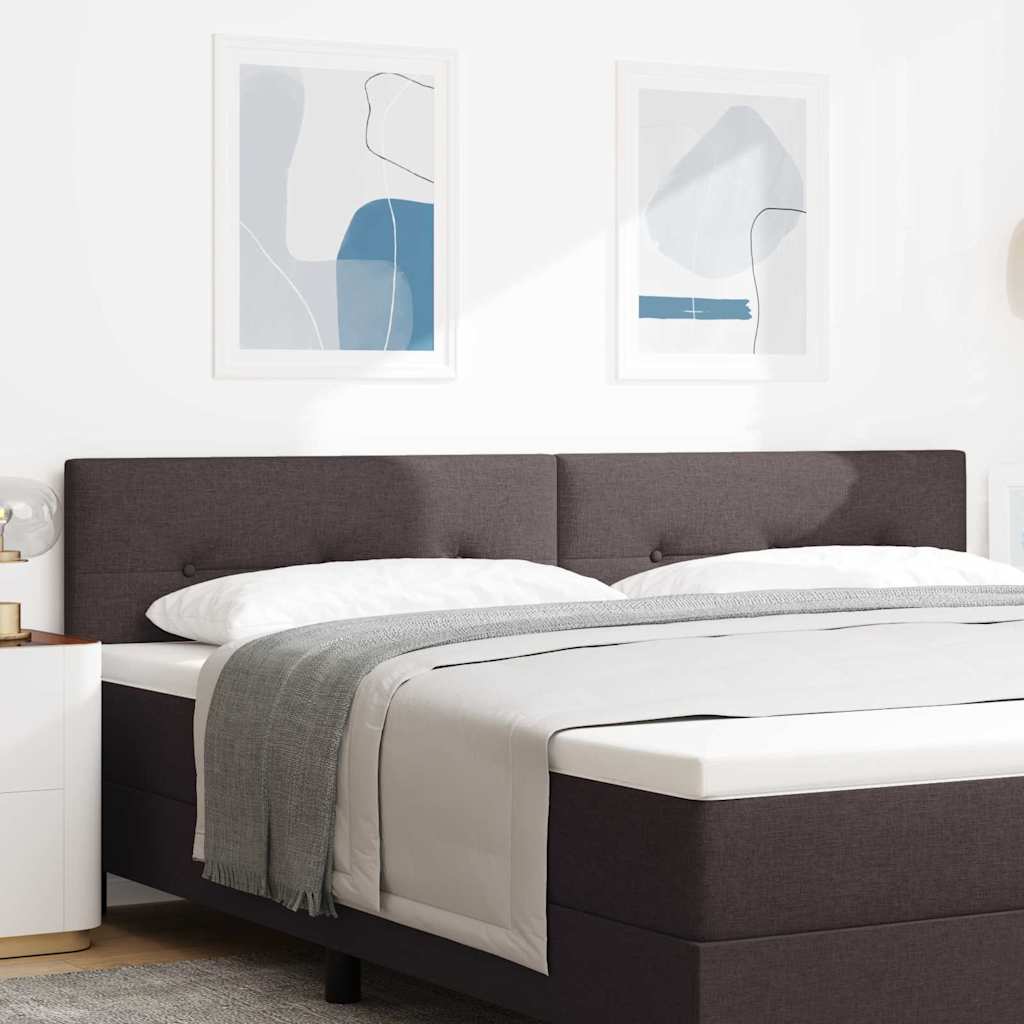 Höhenverstellbares Kopfteil Dunkelbraun 200 cm Stoff