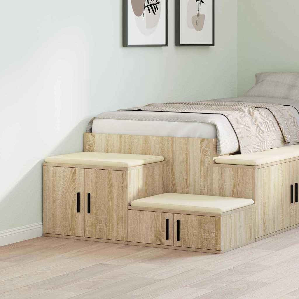 Aufbewahrungsschrank 2 stk. Sonoma-Eiche 103 x 41 x 40 cm