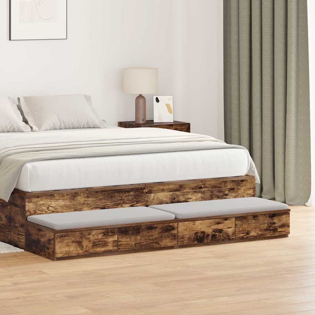 Bettschubladen Räuchereiche 160 x 36,5 x 16,5 cm Holzwerkstoff