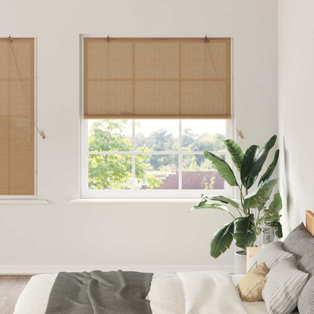 Rollo Braun 140 x 160 cm Bambus