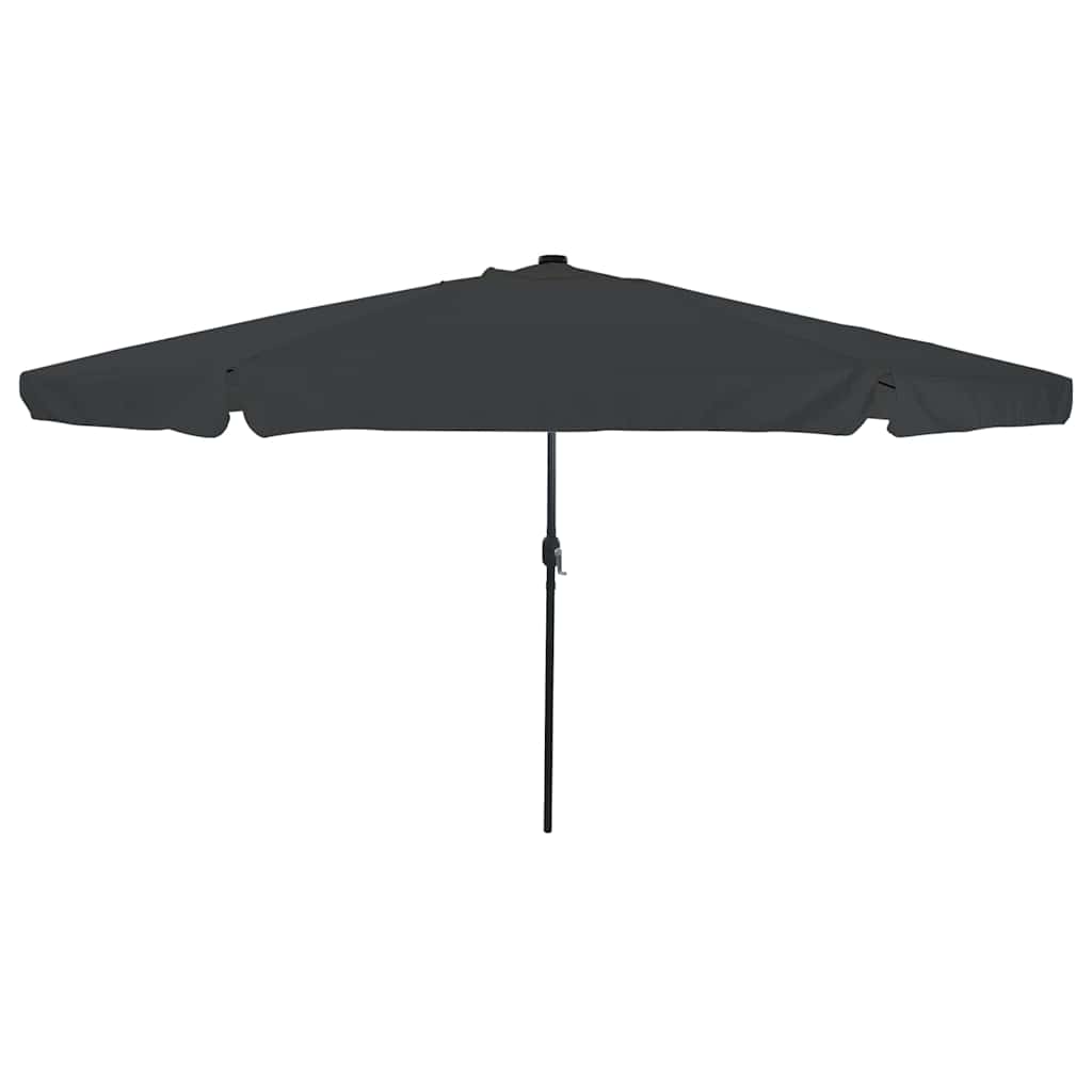 Gartensonnenschirm 395 x 395 x 245 cm Polyester Rund Anthrazit