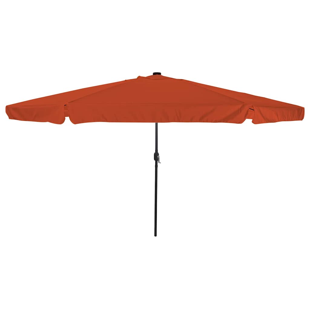 Gartensonnenschirm 395 x 395 x 245 cm Polyester Rund Terrakotta