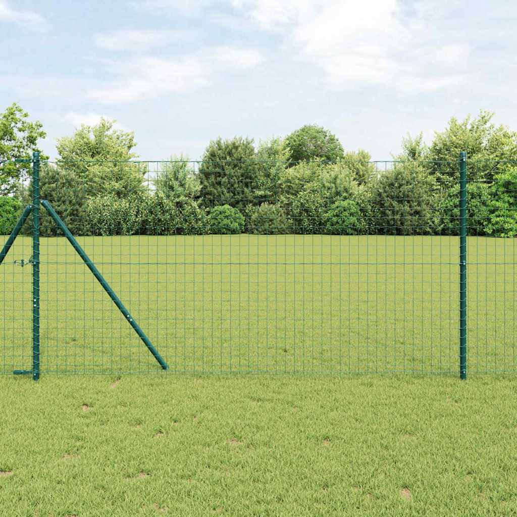 Eurozaun 1 x 10 m PVC-beschichtetes Eisen Grün
